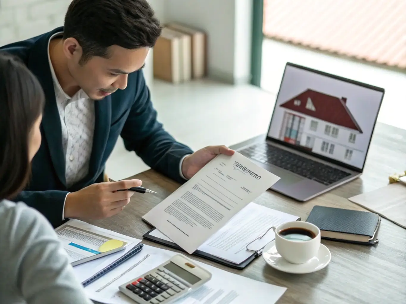 An image of a person reviewing mortgage documents with a financial advisor, highlighting the importance of informed decisions.